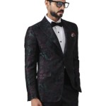 Sartorial Splendour: The Bespoke Wine Multicoloured Tuxedo Jacket - Luxurious Style in Sizes S to XL | Jaipurio